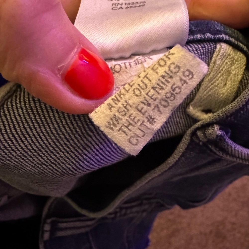 MOTHER Dark Blue Straight Leg Jeans - Picture 9 of 9